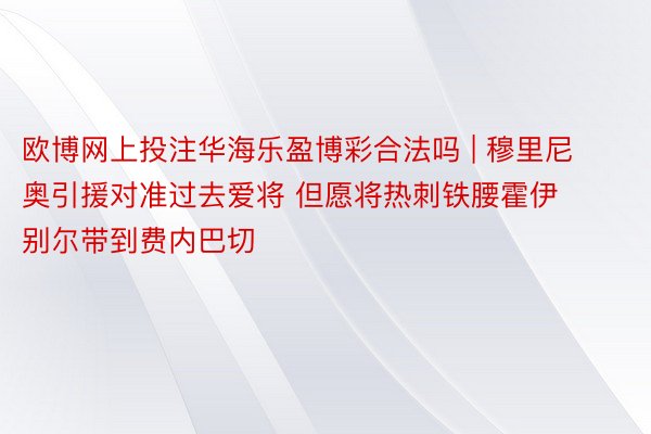 欧博网上投注华海乐盈博彩合法吗 | 穆里尼奥引援对准过去爱将 但愿将热刺铁腰霍伊别尔带到费内巴切